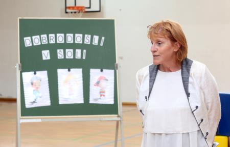 PRVI ŠOLSKI DAN SPREJEM PRVOOLČKOV GRAHOVO 05 FOTO LJUBO VUKELIČ